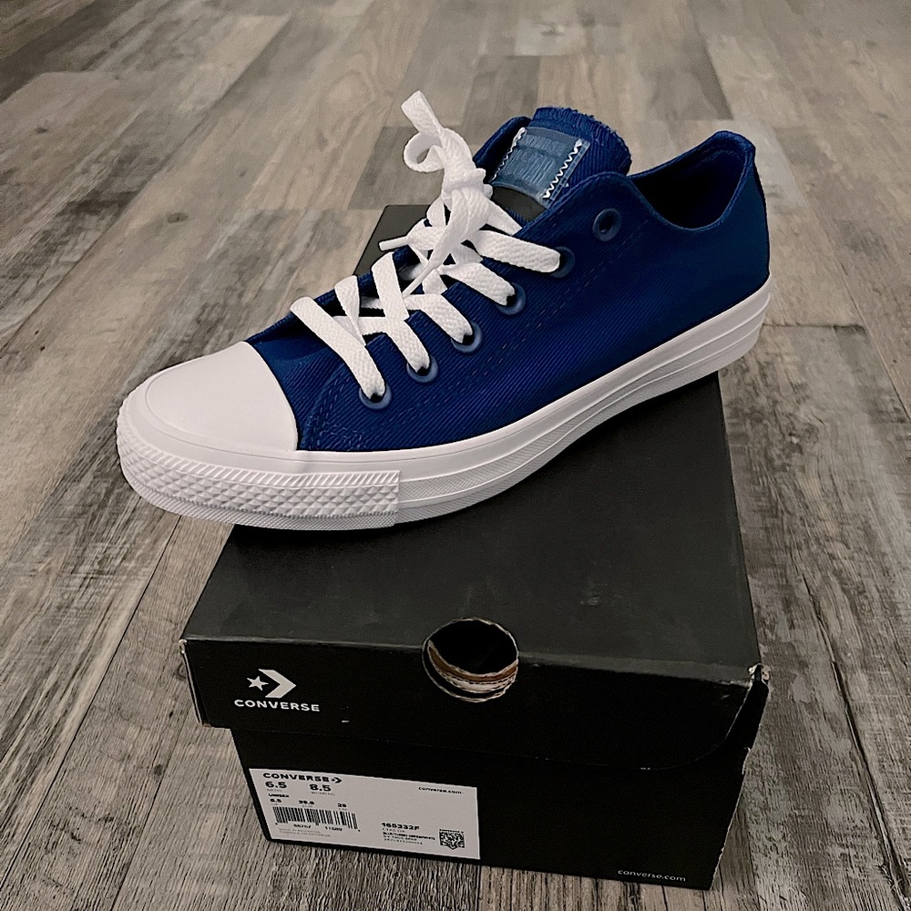 Brand new blue converse.
